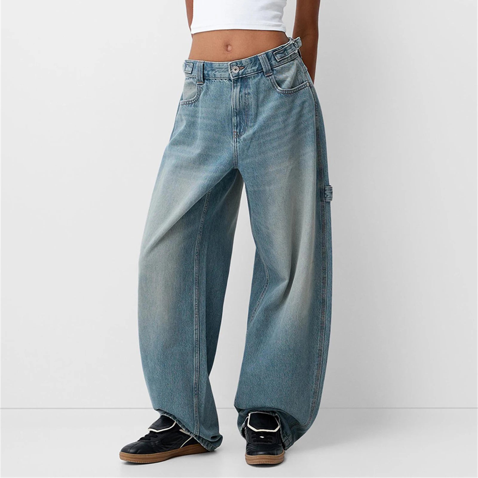 Wide-Leg High-Rise Jeans