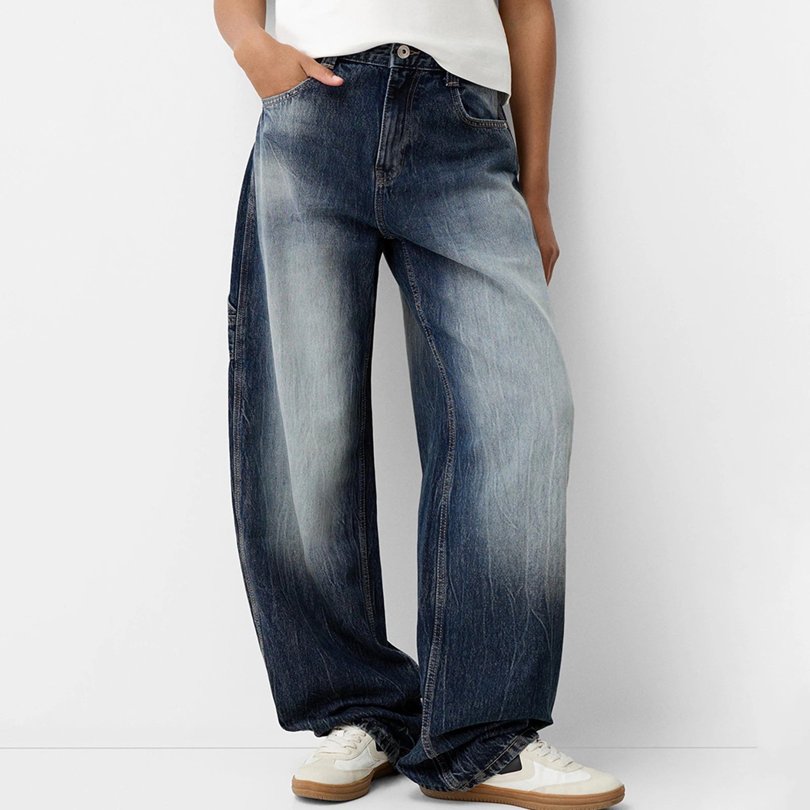Wide-Leg High-Rise Jeans